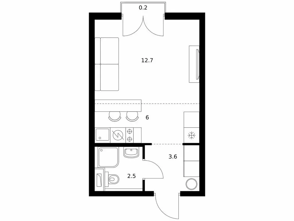 Квартира-студия: Мытищи, жилой комплекс Яуза Парк, к9 (25 м) - Фото 0