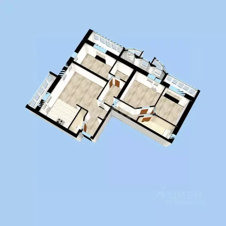 4-к кв. Башкортостан, Уфа просп. Октября, 7/1 (127.9 м) - Фото 2