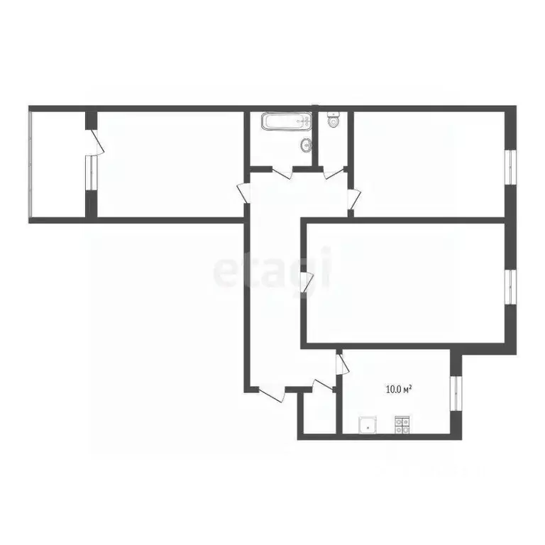 3-к кв. Тюменская область, Тюмень Народная ул., 8 (65.4 м) - Фото 1
