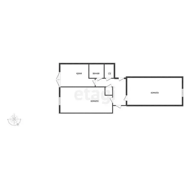 2-комнатная квартира: Пермь, Молдавская улица, 8 (44.4 м) - Фото 1
