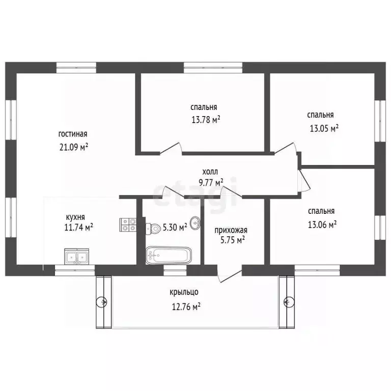 Дом в Московская область, Серпухов городской округ, д. Гавшино 55 (135 ... - Фото 2