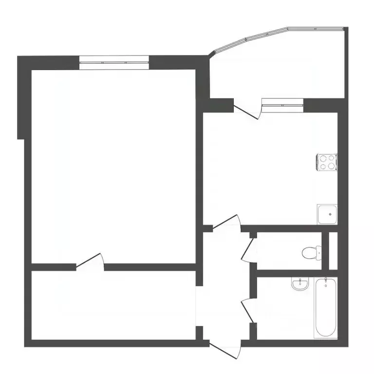 1-к кв. Тюменская область, Тюмень Широтная ул., 190 (43.3 м) - Фото 1