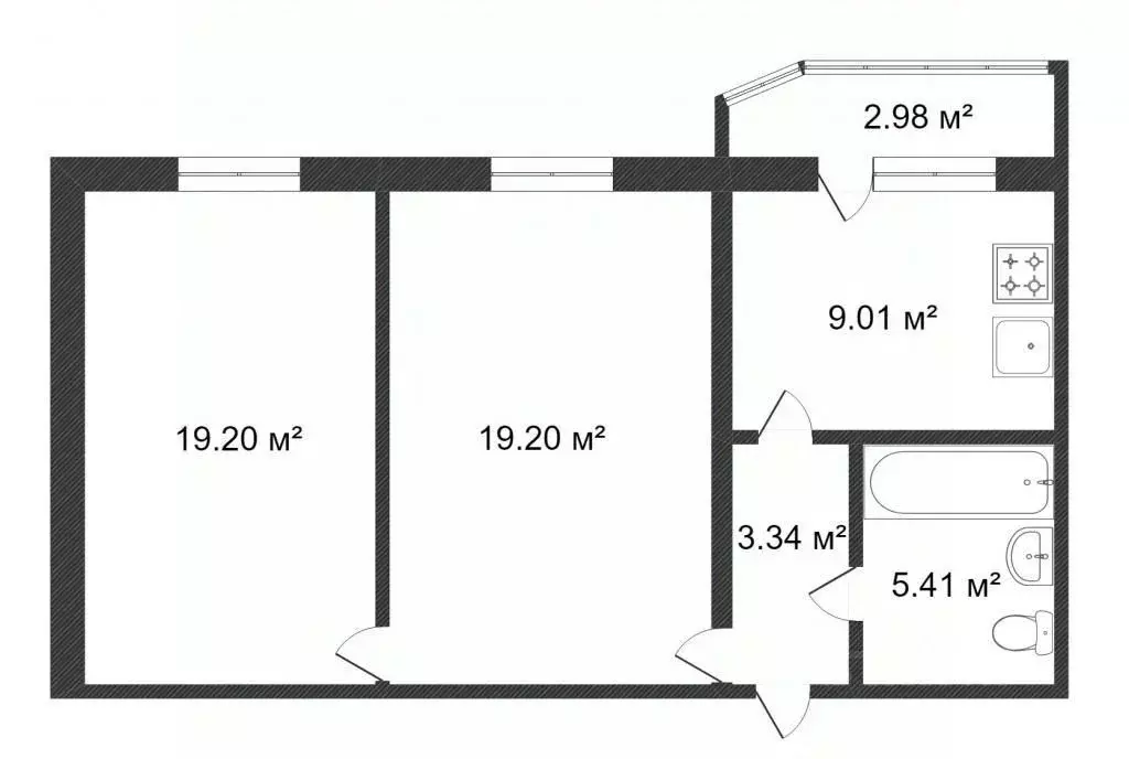2-к кв. Тюменская область, Тюменский муниципальный округ, д. Дударева ... - Фото 2