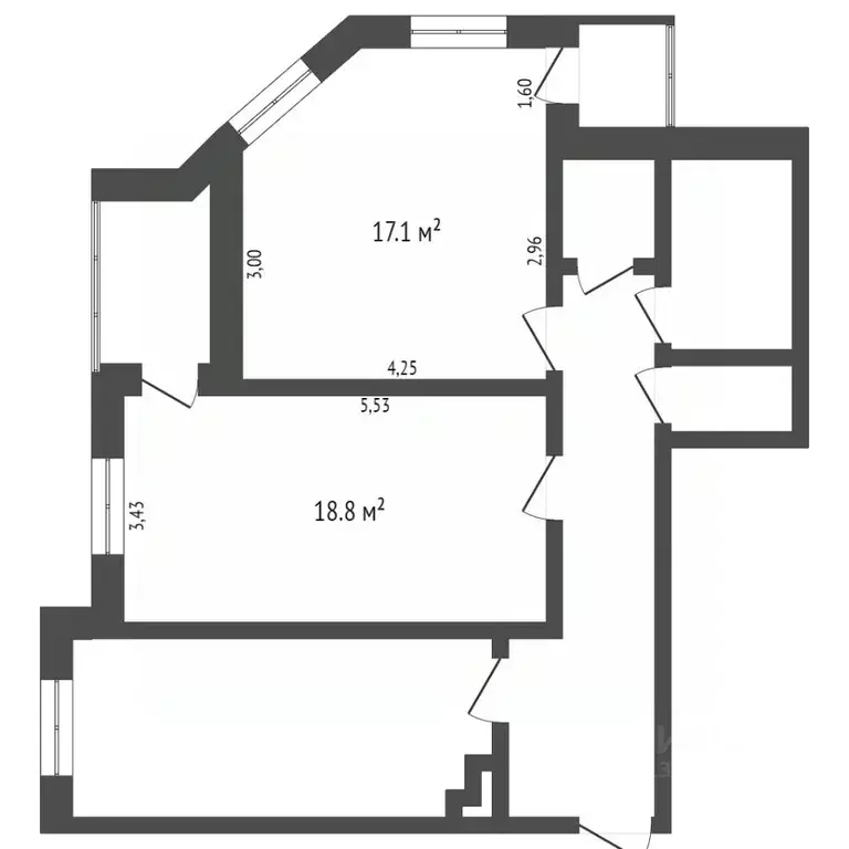 2-к кв. Ханты-Мансийский АО, Сургут просп. Ленина, 74 (66.2 м) - Фото 1