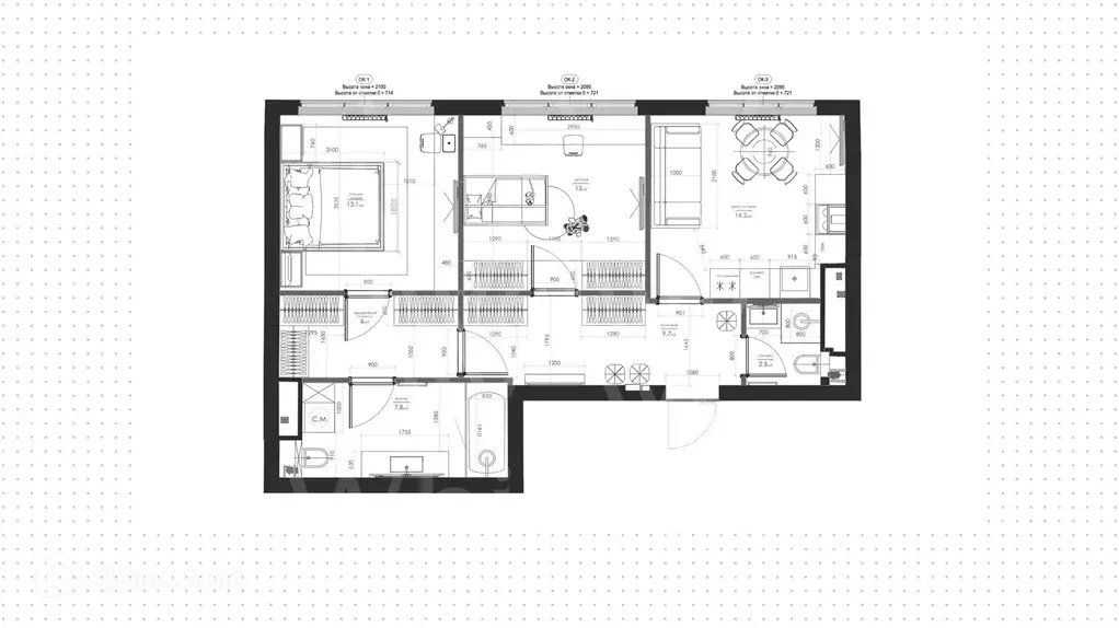 Продаётся 2-к квартира, 67.9 м - Фото 1
