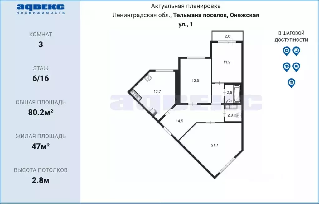 3-к кв. Ленинградская область, Тельмана Тосненский район, ул. ... - Фото 1