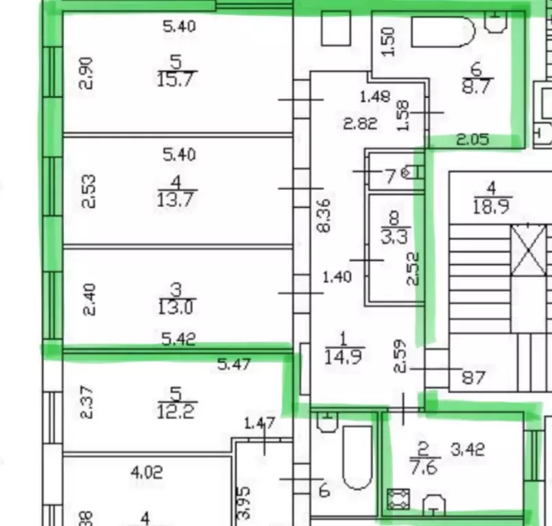 3-к кв. Санкт-Петербург Ставропольская ул., 2 (78.1 м) - Фото 2