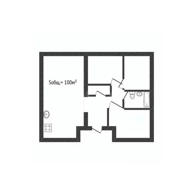 Дом в Брянская область, Брянский район, Отрадненское с/пос, с. ... - Фото 1