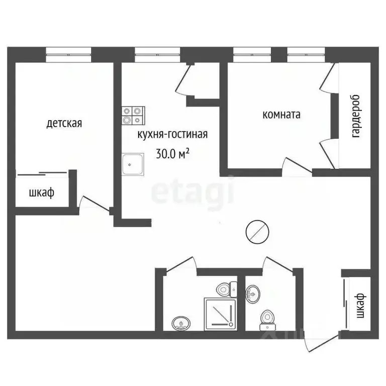 2-к кв. Омская область, Омск наб. Тухачевского, 16 (96.5 м) - Фото 2