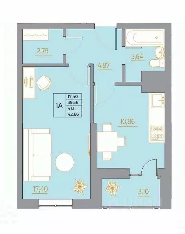 1-к кв. Ростовская область, Ростов-на-Дону Новый Горизонт жилой ... - Фото 1