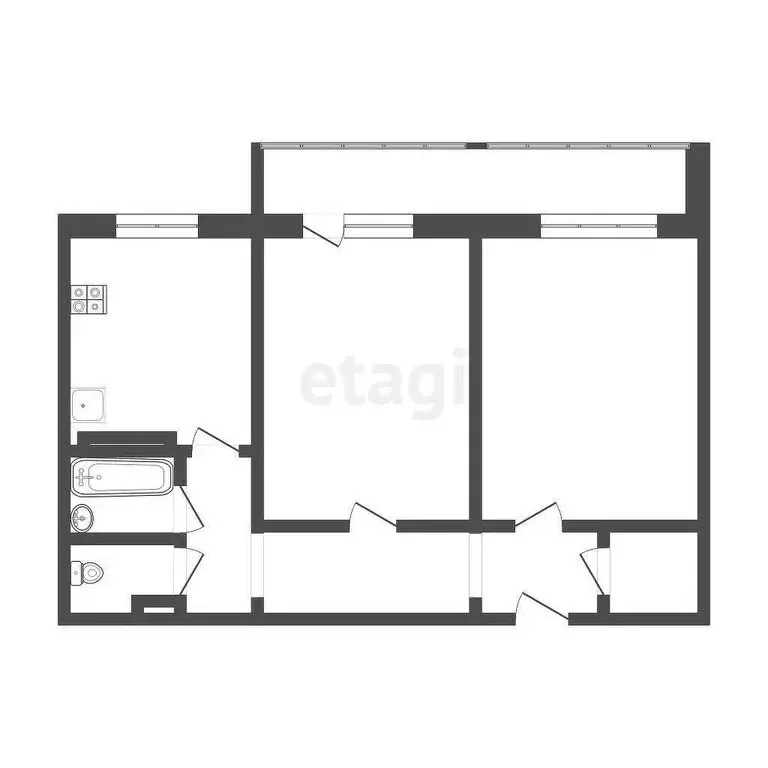 2-комнатная квартира: Дмитров, улица Космонавтов, 54 (56.4 м) - Фото 0