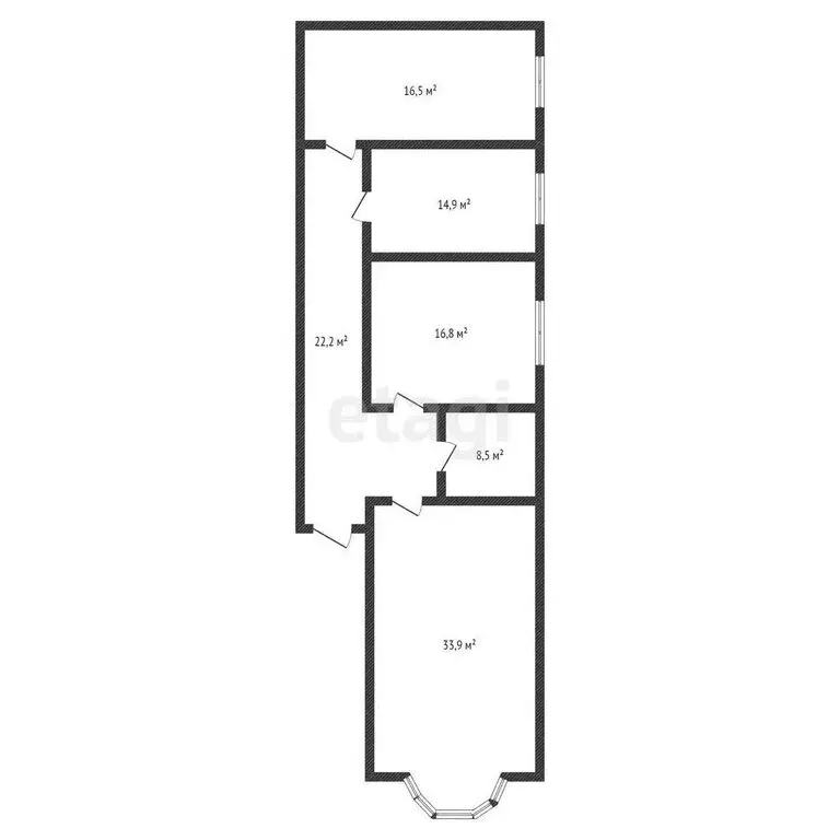 3-комнатная квартира: Махачкала, улица Буйнакского, 31 (112.8 м) - Фото 1