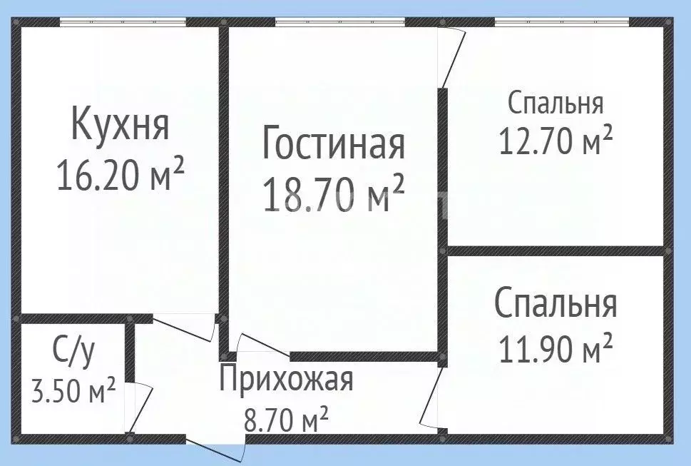 3-к кв. Дагестан, Махачкала ул. Абдулхамида Юсупова, 71к2 (72.0 м) - Фото 2