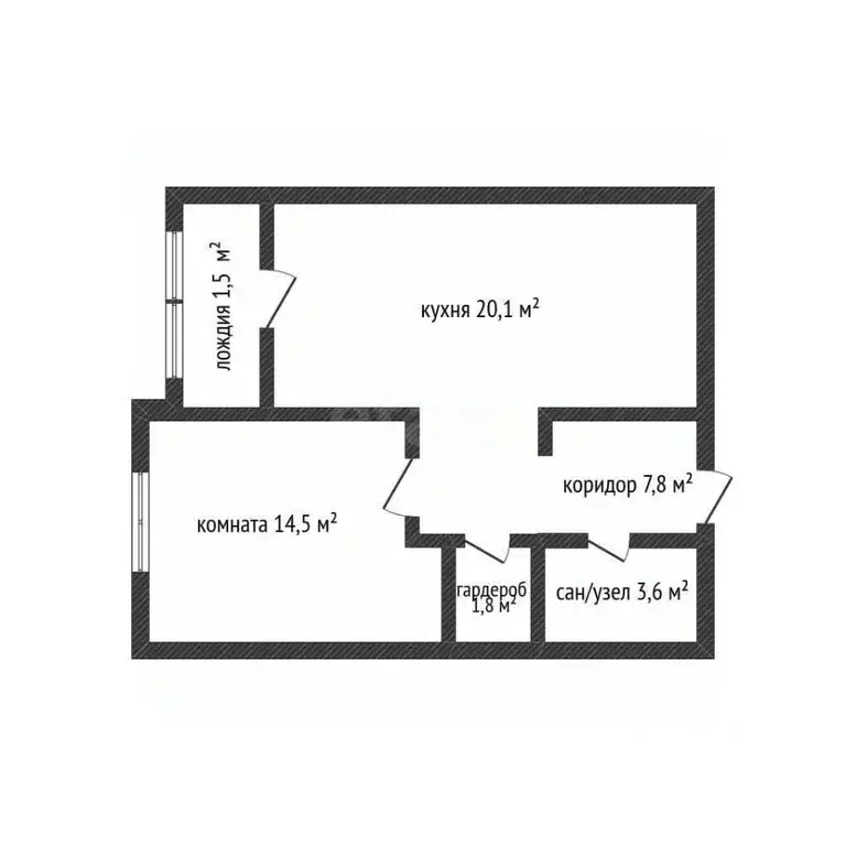 1-к кв. Адыгея, Майкоп ул. Гагарина, 1 (49.3 м) - Фото 2