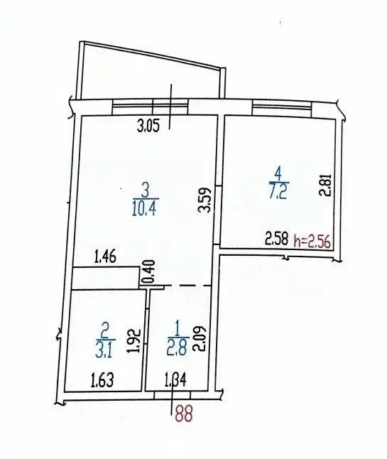 1-к кв. Алтайский край, Барнаул ул. Чеглецова, 66Б (24.0 м) - Фото 1