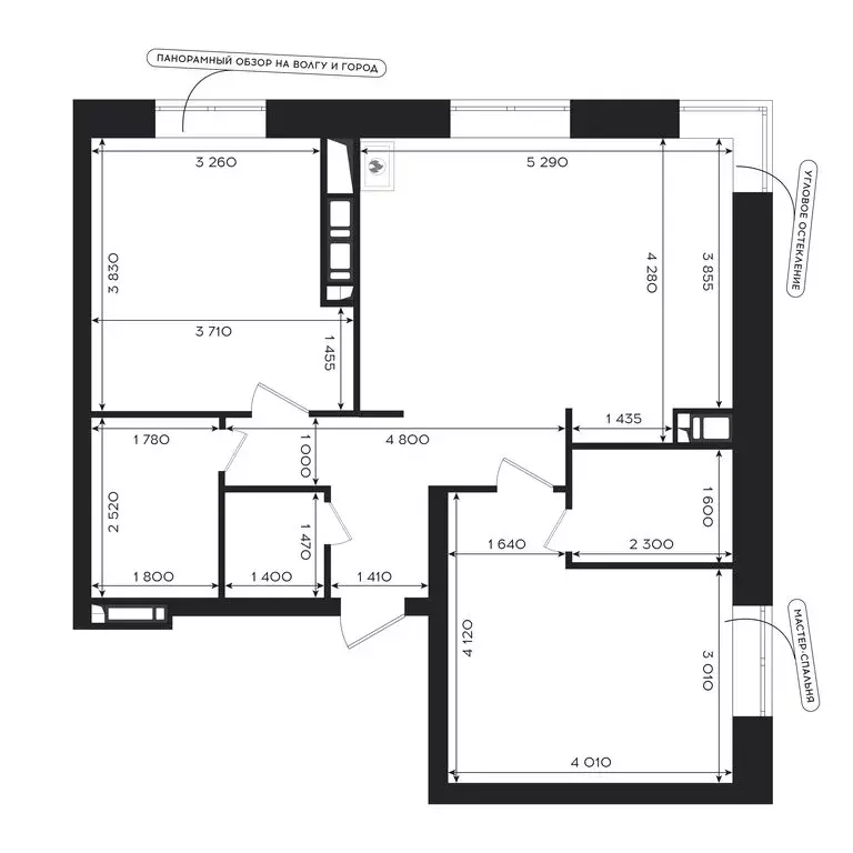 2-комнатная квартира: Астрахань, улица Савушкина, 6/1 (65.13 м) - Фото 1