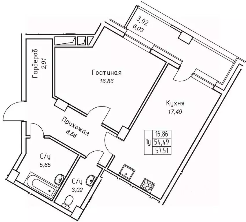 1-к кв. Саха (Якутия), Якутск 11-й кв-л,  (57.51 м) - Фото 0