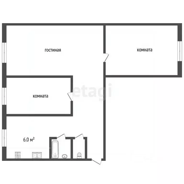3-к кв. Тамбовская область, Мичуринск Коммунистическая ул., 46 (58.4 ... - Фото 2