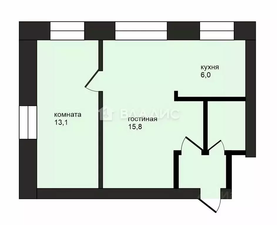 2-к кв. Ивановская область, Иваново Ташкентская ул., 80 (40.8 м) - Фото 1