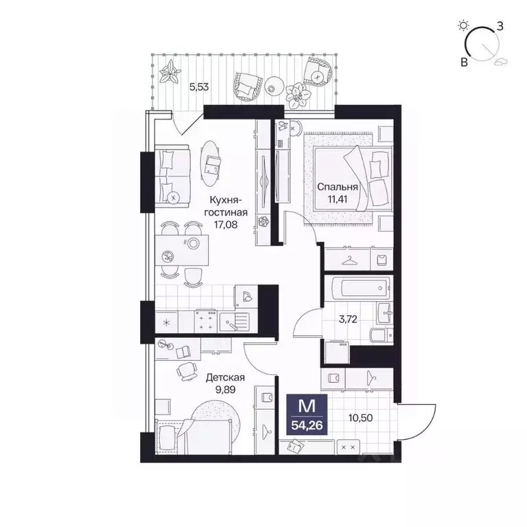 2-к кв. Волгоградская область, Волгоград просп. Имени В.И. Ленина, 59Г ... - Фото 1