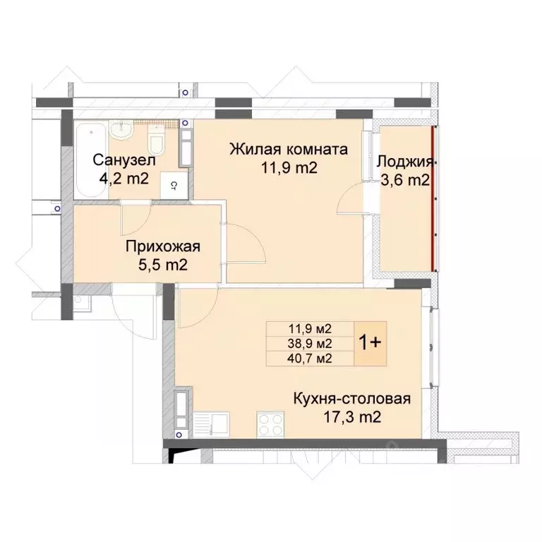 1-к кв. Нижегородская область, Нижний Новгород Кузнечиха Город жилой ... - Фото 1