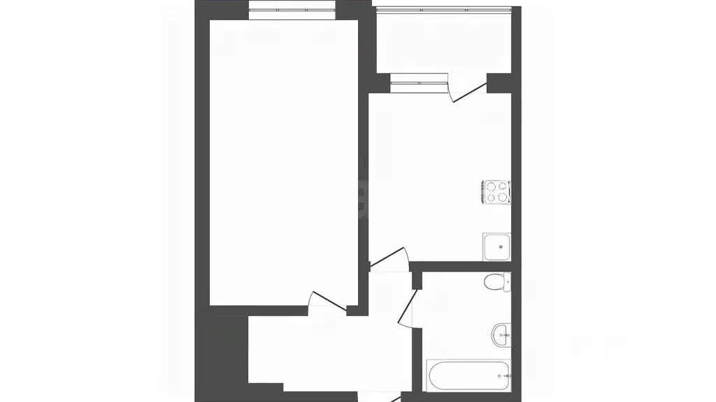 1-к кв. Тюменская область, Тюмень ул. Ветеранов Труда, 9А (32.3 м) - Фото 2