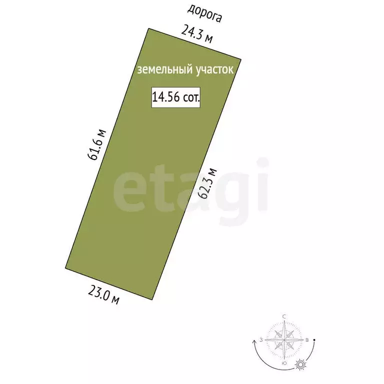 Участок в Чернополье, Степная улица (14.56 м) - Фото 1