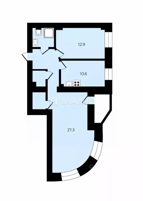 2-к кв. Коми, Сыктывкар ул. Карла Маркса, 213 (65.6 м) - Фото 1