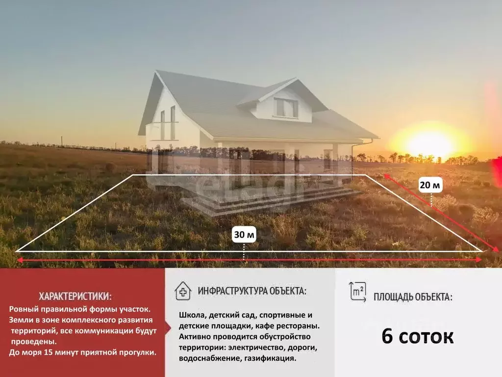 Участок в Крым, Симферопольский район, Николаевка пгт  (6.0 сот.) - Фото 1