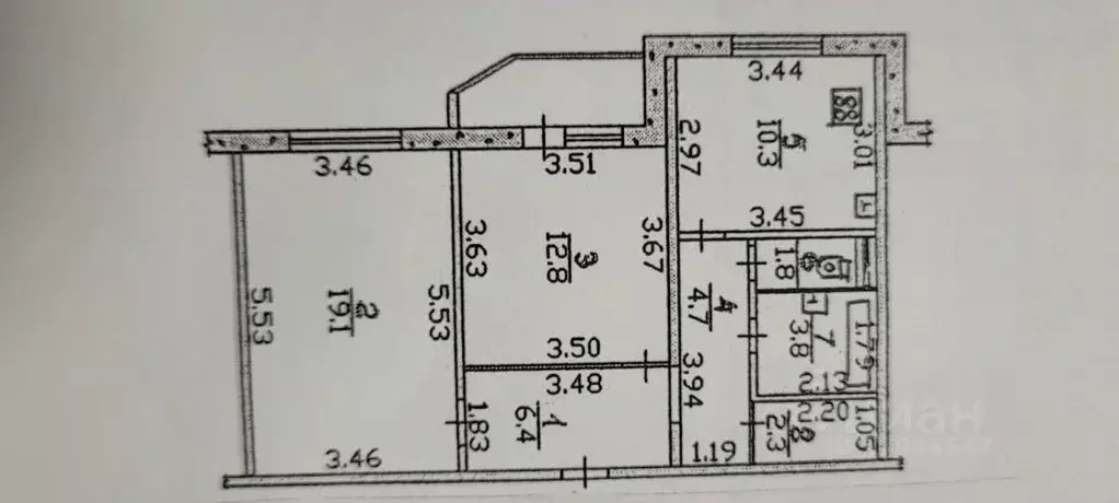 2-к кв. Орловская область, Орел ул. Картукова, 9 (61.2 м) - Фото 1