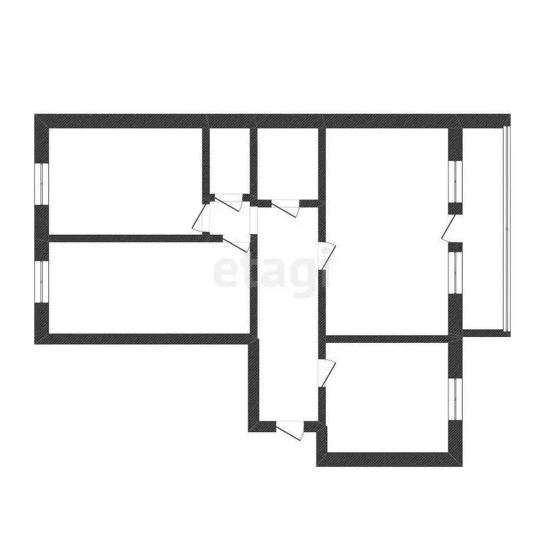 3-комнатная квартира: Сумкино, Нагорная улица, 4 (60 м) - Фото 0