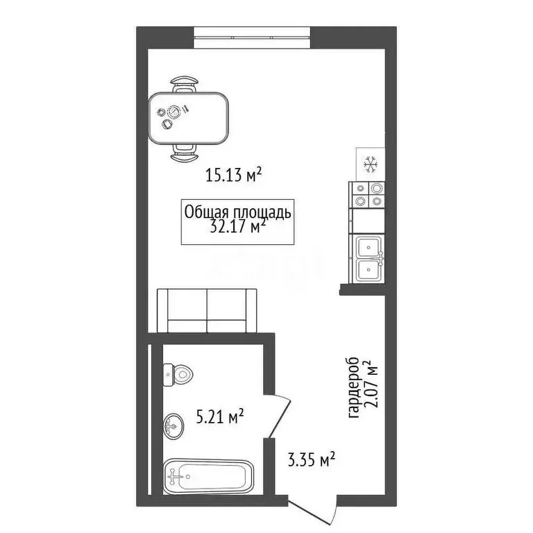Квартира-студия: Новосибирск, Советский район, микрорайон ... - Фото 1