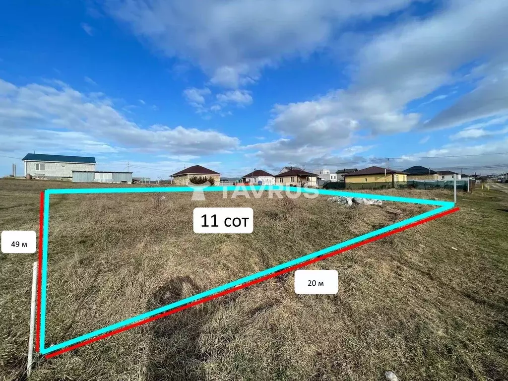 Участок в Крым, Симферопольский район, с. Доброе ул. Апрельская (11.0 ... - Фото 1