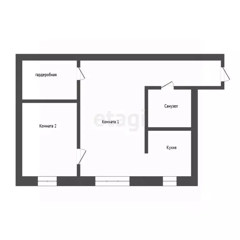 2-к кв. Иркутская область, Иркутск Байкальская ул., 133 (42.8 м) - Фото 2