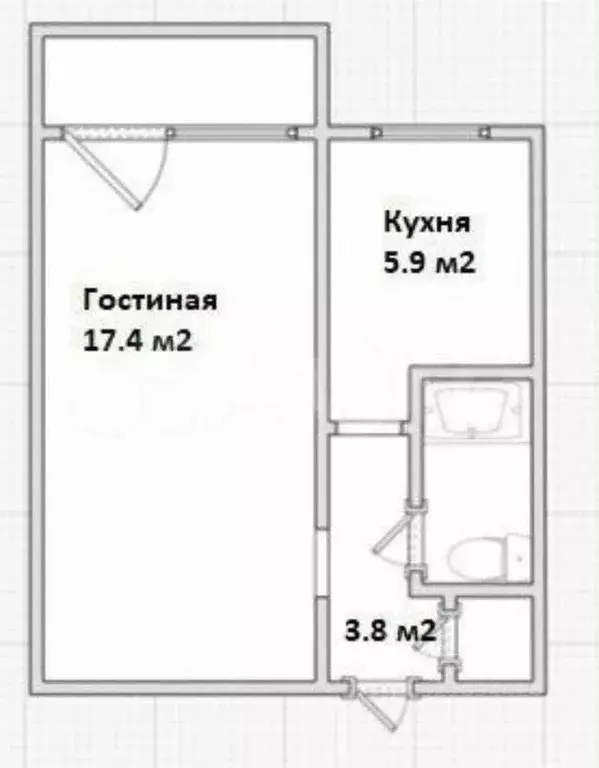 1-к кв. Красноярский край, Красноярск ул. Королева, 2 (32.0 м) - Фото 1