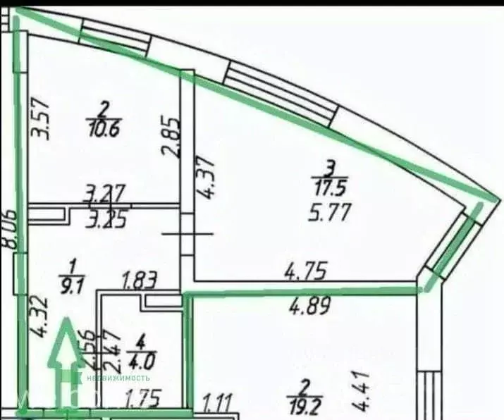1-к кв. Ставропольский край, Ставрополь ул. Доваторцев, 77к2 (41.4 м) - Фото 2