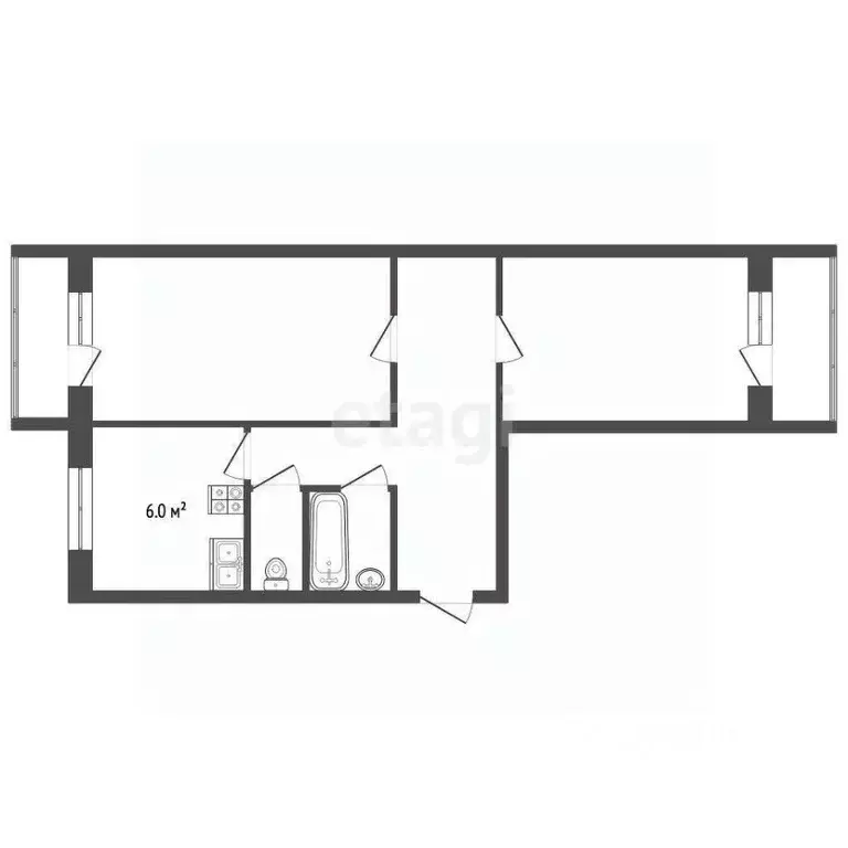 2-к кв. Московская область, Протвино Серпухов городской округ, проезд ... - Фото 2