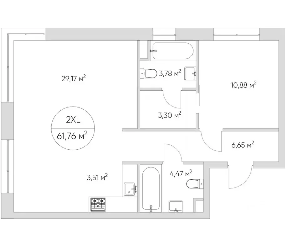 2-к кв. Москва Н айс Лофт жилой комплекс (61.7 м) - Фото 0