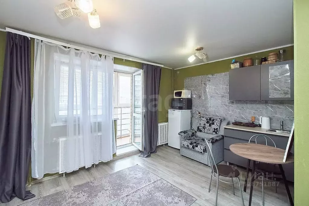 Студия Тюменская область, Тюмень Микрорайон мыс, ул. Судоремонтная, ... - Фото 1