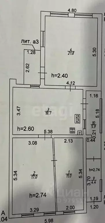 Дом в Татарстан, Казань Ашхабадский пер., 3 (78 м) - Фото 1