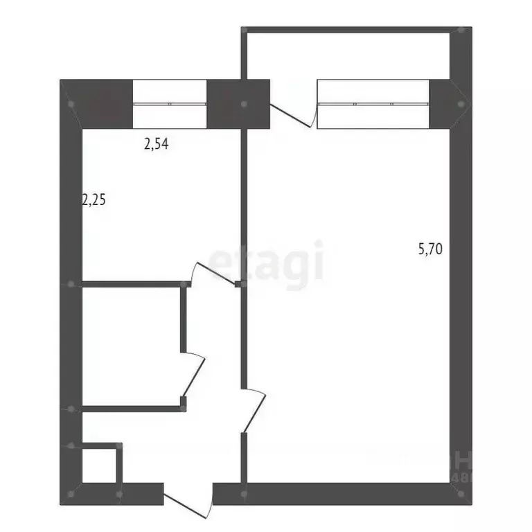 1-к кв. Амурская область, Белогорск ул. Кирова, 47 (31.2 м) - Фото 1