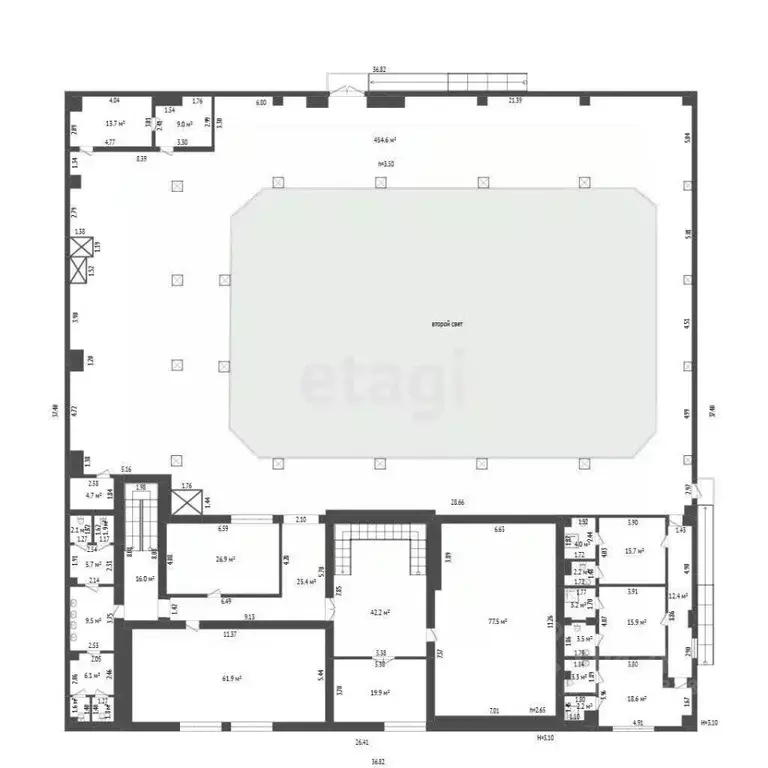 Торговая площадь в Нижегородская область, Выкса ул. Ленина, 218 (1500 ... - Фото 1