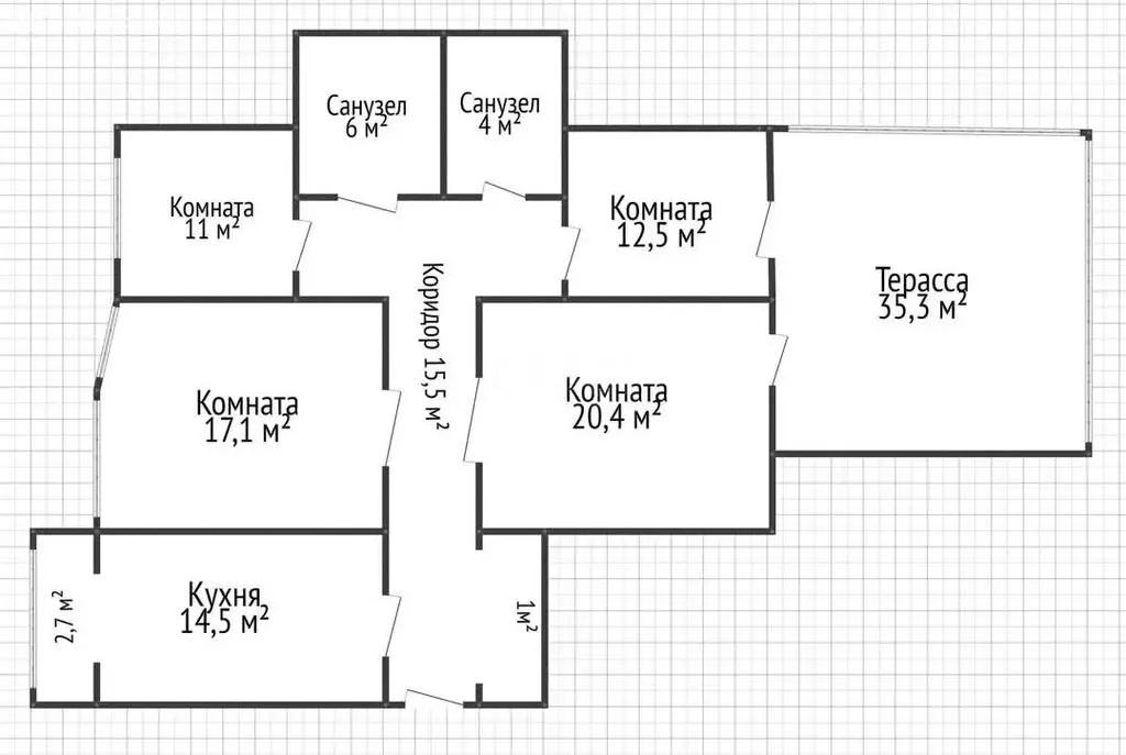 4-комнатная квартира: Майкоп, улица Гайдара, 119 (104.7 м) - Фото 1