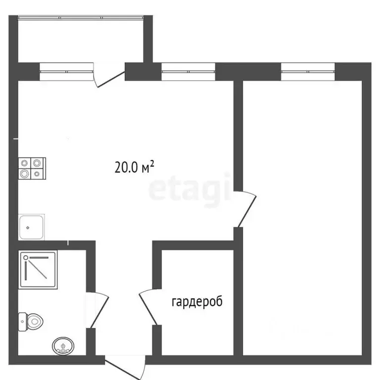 2-к кв. Коми, Сыктывкар Ручейная ул., 59/1 (44.7 м) - Фото 1