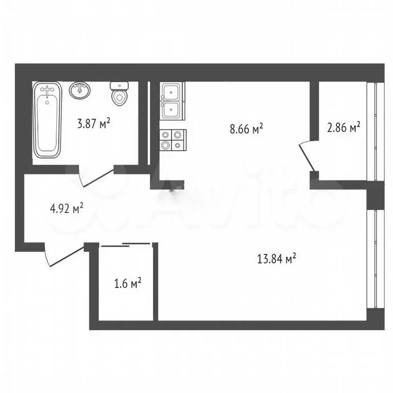 Квартира-студия, 37 м, 9/12 эт. - Фото 0