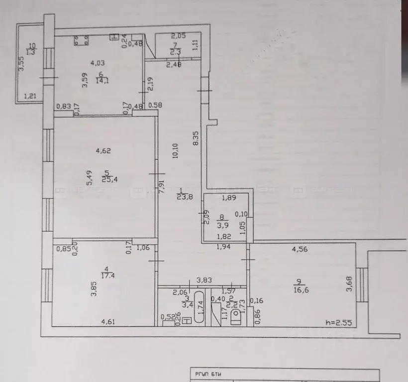 3-к кв. Татарстан, Казань ул. Академика Глушко, 6 (109.1 м) - Фото 2