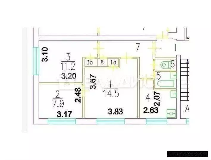 3-комнатная квартира: Москва, Севанская улица, 9к3 (50.5 м) - Фото 1