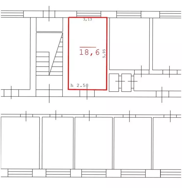 1к в 2-комнатной квартире (18.6 м) - Фото 2