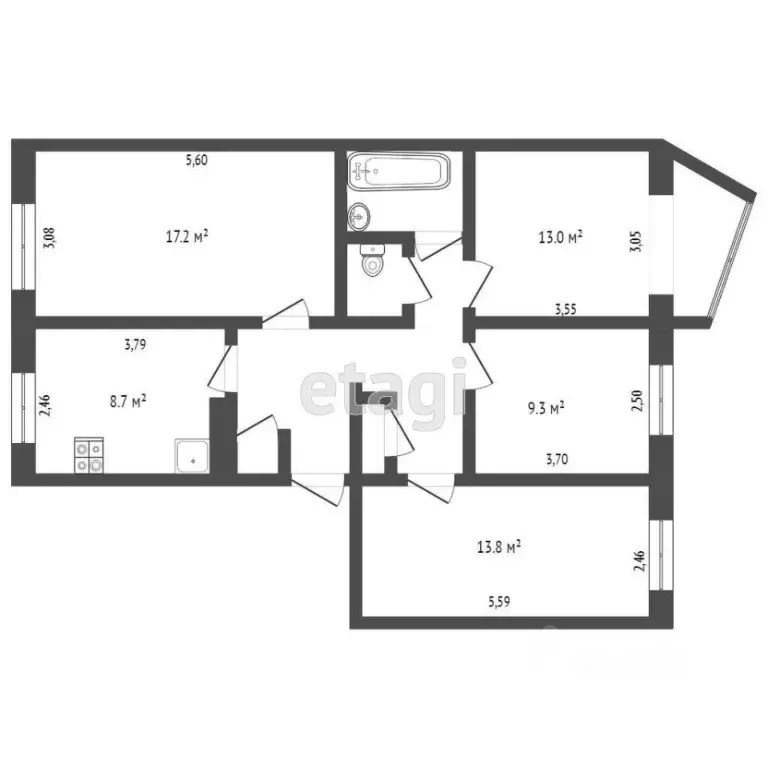 4-к кв. Камчатский край, Петропавловск-Камчатский Владивостокская ул., ... - Фото 1