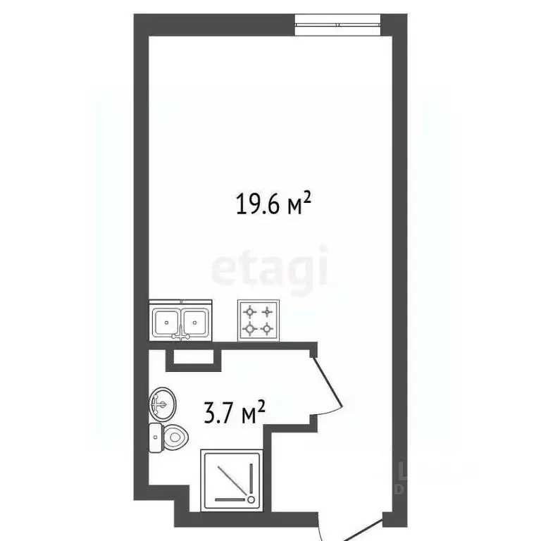 Студия Санкт-Петербург Херсонский проезд, 6 (23.3 м) - Фото 1